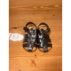 Wonder Nation Toddler Boys Navy Blue Faux Leather Sandals Size 5